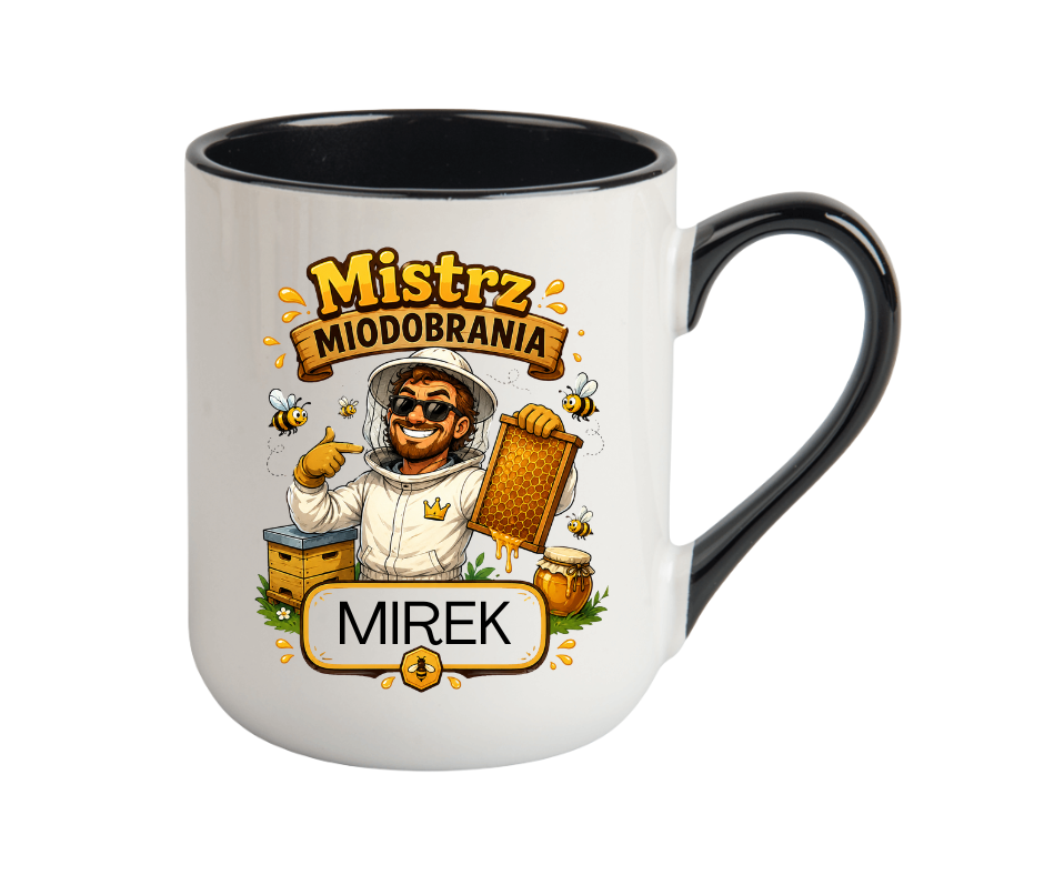 KUBEK COFFE / ELEGANT 330ml DLA PSZCZELARZA + imię Personalizacja