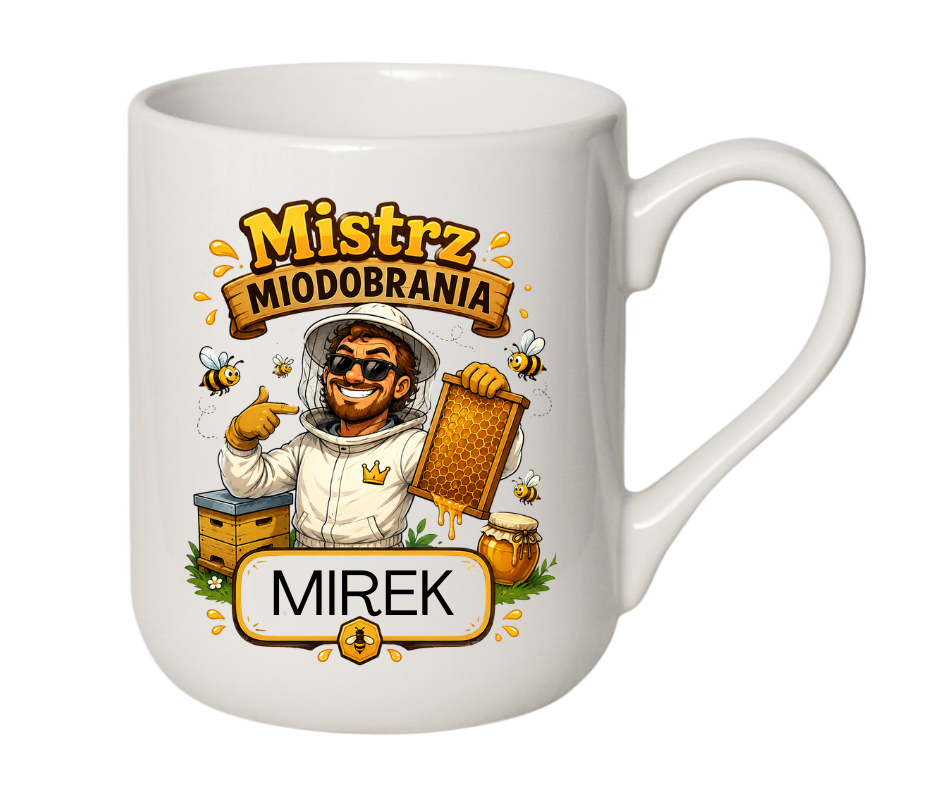KUBEK COFFE / ELEGANT 330ml DLA PSZCZELARZA + imię Personalizacja - obrazek 2