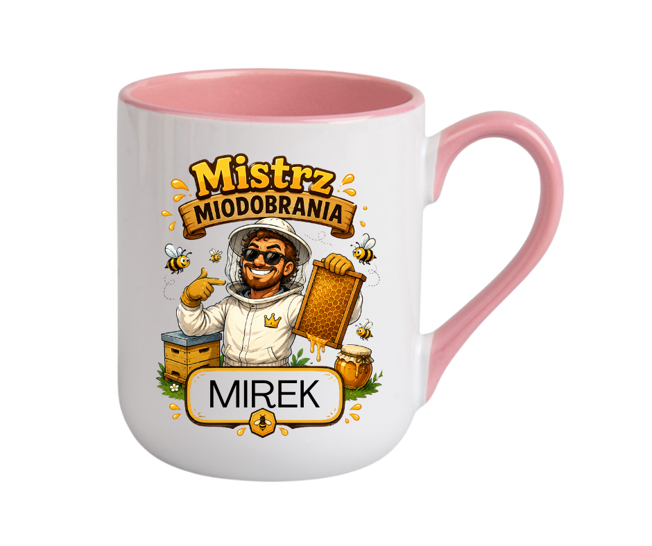 KUBEK COFFE / ELEGANT 330ml DLA PSZCZELARZA + imię Personalizacja - obrazek 5