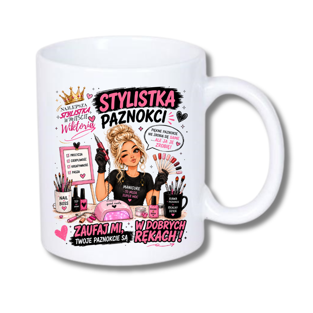 KUBEK Klasyczny 330ml DLA STYLISTKI PAZNOKCI - obrazek 2