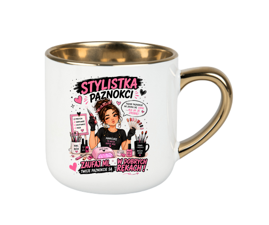 KUBEK MEGA ELEGANT 400ml DLA STYLISTKI PAZNOKCI