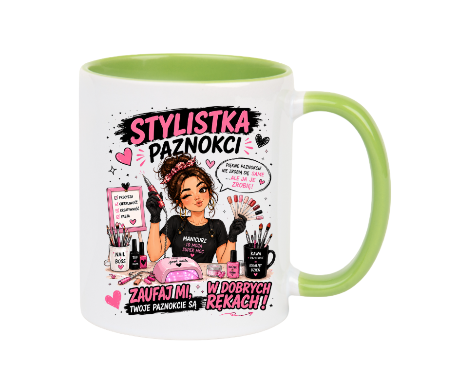 KUBEK Klasyczny 330ml DLA STYLISTKI PAZNOKCI - obrazek 2