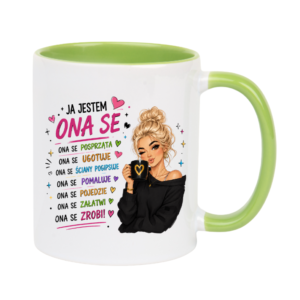 KUBEK Klasyczny 330ml „ JA JESTEM… ONA SE…” ZABAWNY PREZENT PERSONALIZACJA
